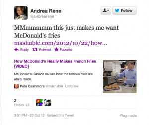 McDonald’s Canada is selling honesty again, this time with regard to the fries.