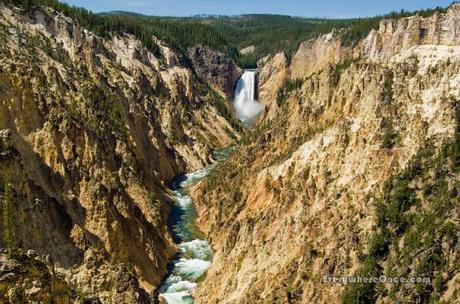 Yellowstone National Park Upper Falls Waterfall Landscape Canyon