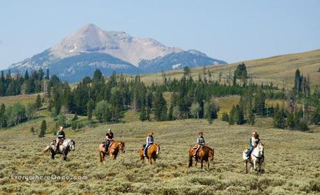 Yellowstone National Park Horseback Ride Landscape 