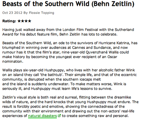Beasts of the Southern Wild (Behn Zeitlin)