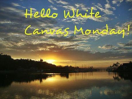 Hello White Canvas Monday