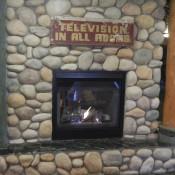 Fireplace at Pikes Waterfront Lodge Fairbanks Alaska