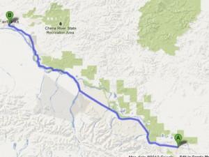 Our Route from Tok Alaska to Fairbanks Alaska