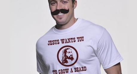 jesus, movember, t-shirt, funny, beard