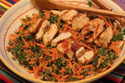 Chicken Couscous Salad with a Harissa Dressing