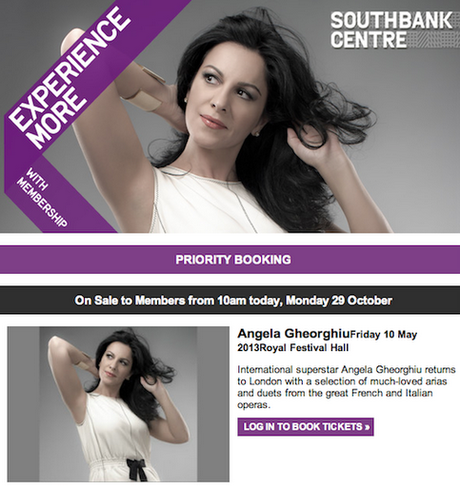 Angela Gheorghiu at Southbank Centre, May 10 Angela Gheorghiu at Southbank Centre, May 10