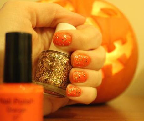 Pumpkin princess nails