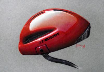 Bycicle helmet Illustration by Luciano Bove ACCD