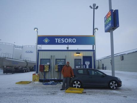 Fueling up at the one gas station in Deadhorse Great Drives: Alaska’s Dalton Highway | Fairbanks to Deadhorse