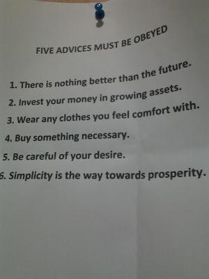 Six Rules of My Life