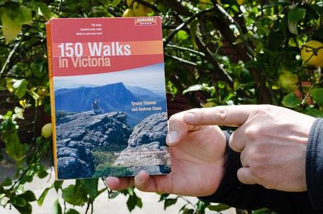 holding book 150 walks in victoria by tyrone thomas and andrew close