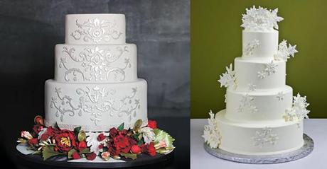 Snowy White Winter Wedding Cake Ideas