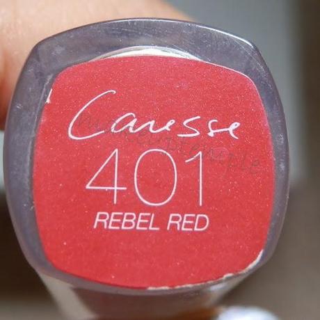 Swatches: Lipstick : Loreal Paris Rouge Caresse 401 Rebel Red Swatches