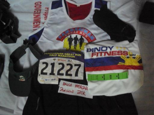 My race gears and kits. Race Report: Pangasinan Great Run Half Marathon 2012