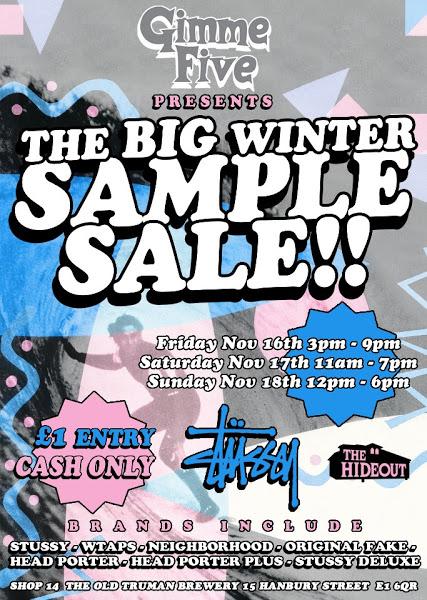 Gimme Five's Big Winter Sample Sale