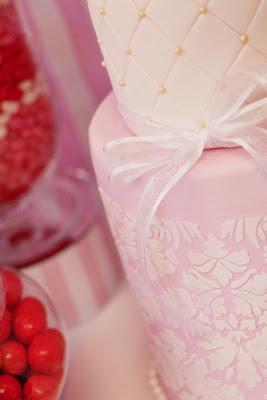 Red, White and Pink Dessert Table Perfect for a Bridal Shower by Life is Sweet Candy Buffet