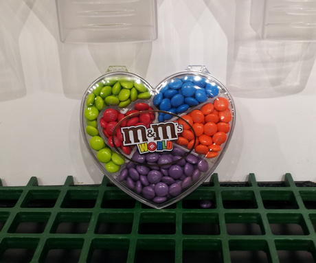 Heart-shaped yumminess that melts in your mouth, not in your hand – from M&M's World, Las Vegas (submitted by Jane P)