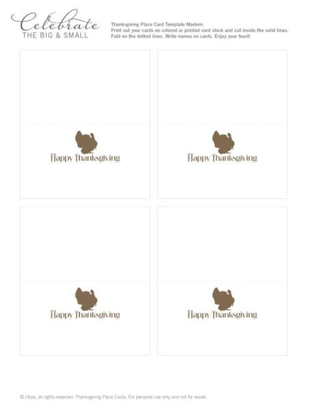 All About the Packaging: Thanksgiving Place Cards