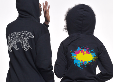 hoodie, custom, bear, CMYK, paint, splace