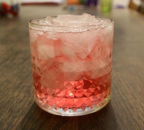 Cranberry and peach cocktail