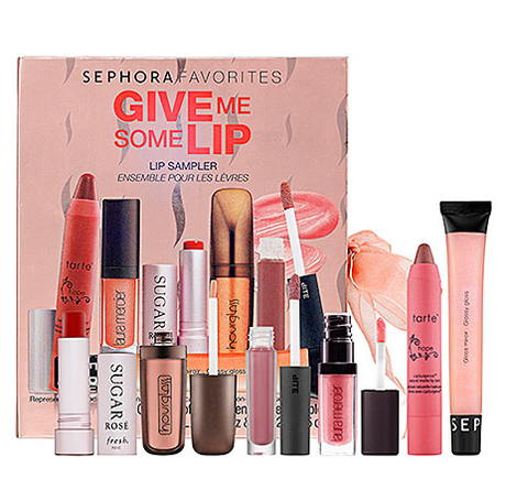 sephora give me some lip gift set celebrity fashion blog covet her closet how to tutorial sale promo code deal 