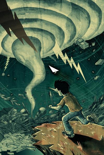 The Boy v.s The Tornado Art: Prints by Charles Glaubitz.
