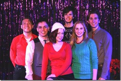 Justin Adair, Amanda Hartley, Amanda Horvath and Michael Reyes star in Theo Ubique Cabaret Theatre's Review: Joy to the World! (Theo-Ubique Cabaret Theatre)