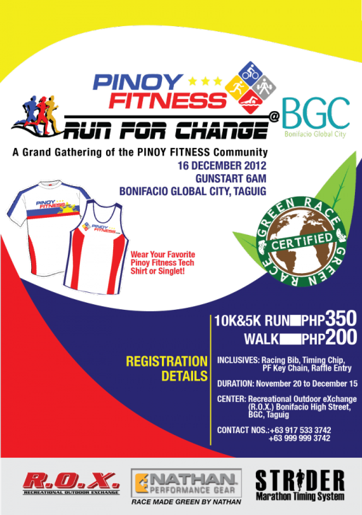 Pinoy Fitness Run for Change @BGC 12/16/2012