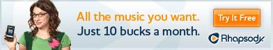 All the music you want $10 a month