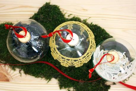 DIY lace ornaments