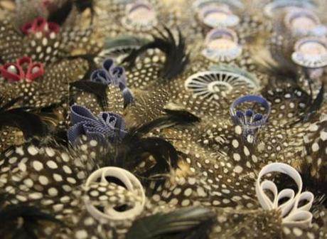 Hand Made Feather Brooches