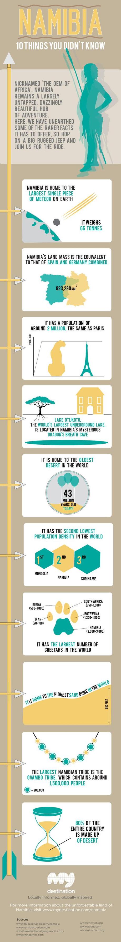 Interesting Facts About Namibia Infographic