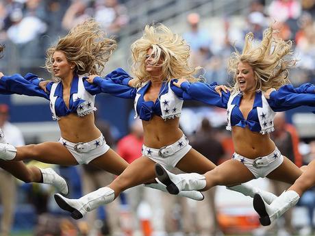 Dallas Cowboys Cheerleaders Jumping for Thanksgiving Joy