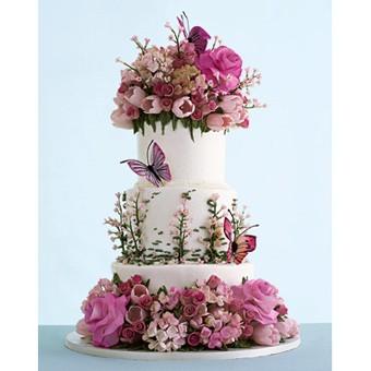 Garden Theme Wedding Cake