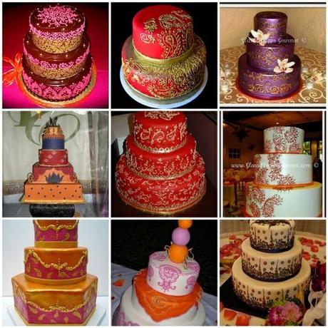 Indian Themed Wedding Cakes