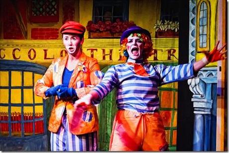 Allison Lynn Tyler as Cadgit and Kate McDermott as Beggit in Piccolo Theatre's Review: Bah, Humbug (Piccolo Theatre)