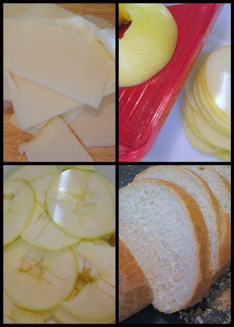 Apple turkey panini-Ingredients collage