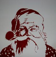 Pottery Barn/ Bower Power Inspired Santa Painting