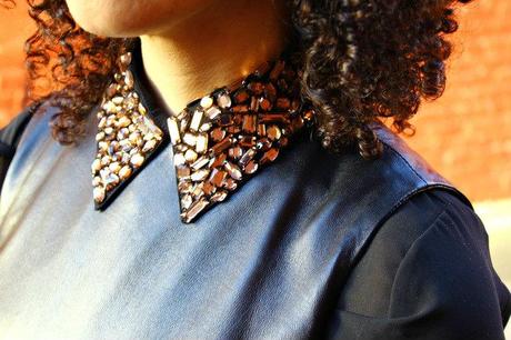 Leather Dress & Bejeweled Collars Leather Dress & Bejeweled Collars