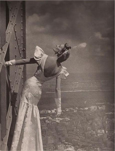 Model on the Eiffel Tower, Harper’s Bazaar, 1939