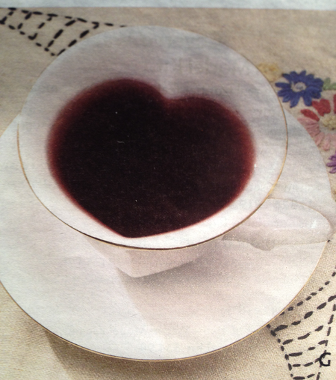 Heart-shaped teacup and saucer (submitted by Sylvia W.)