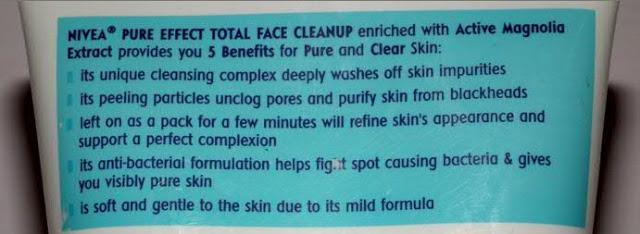 Review : Nivea Total Face Cleanup (4 in1 : Face Wash-Scrub-Face Mask-Spot Corrector) Nivea Total Face Cleanup