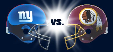 The Washington Redskins host the New York Giants in their 2nd meeting.