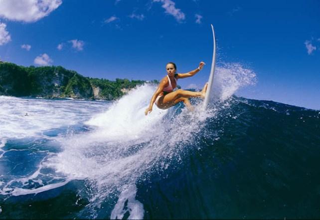 Surfing in Island of Bali