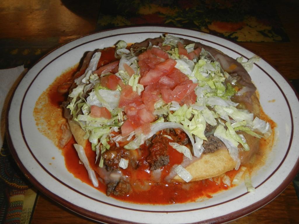Indian Taco At Casa De Fiesta Restaurant Old Town Albuquerque NM Indian Taco At Casa De Fiesta Restaurant Old Town Albuquerque NM