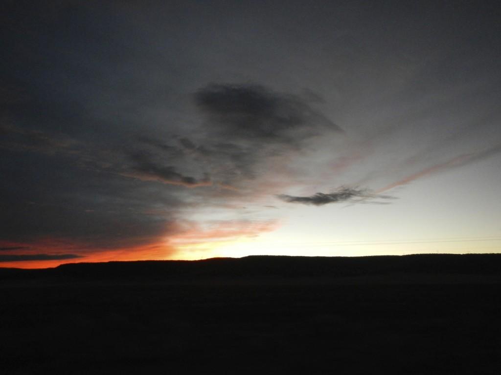 Sunset in New Mexico from Interstate 40 Sunset in New Mexico from Interstate 40