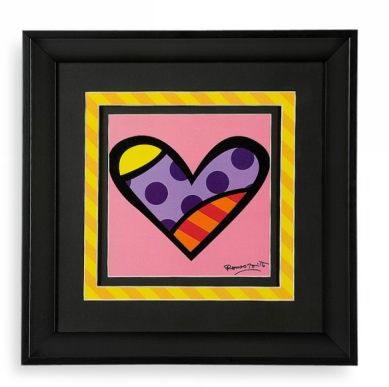 Framed Romero Britto Heart Print – the prize for My Heart-Shaped World's December 2012 Heart-spotting Contest