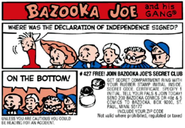a bazooka joe declaration