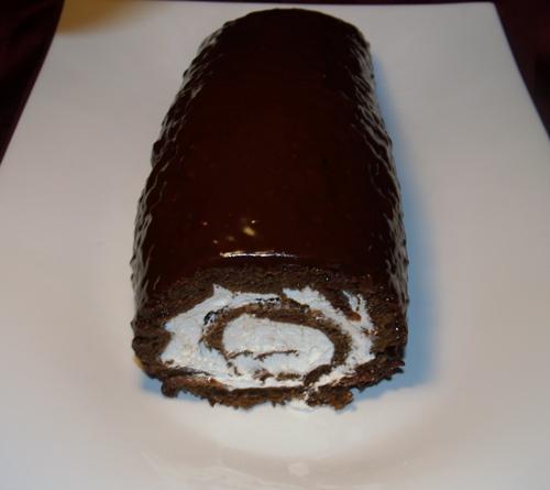 swiss cake roll - topside view