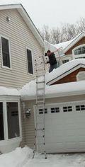 Reuben inspecting ice dams Reuben inspecting ice dams